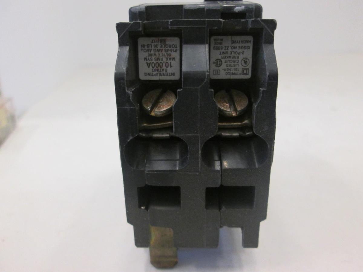 Used Square D, Type QO Circuit Breaker, 120/ 240V, 20A, 2 Pole, Used