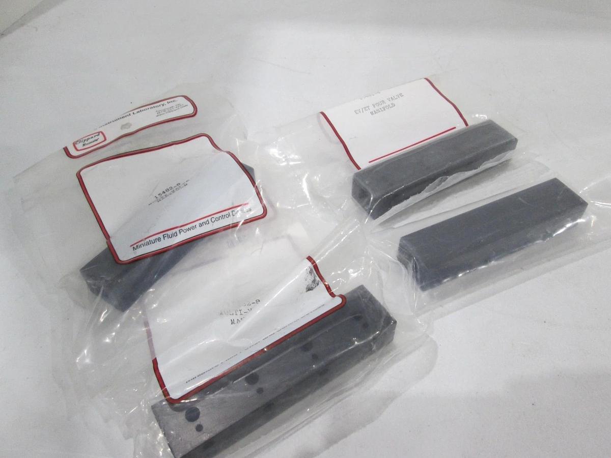 Clippard, 15482-8, Multi-Valve Manifold, 8 Position, New, Lot of 4