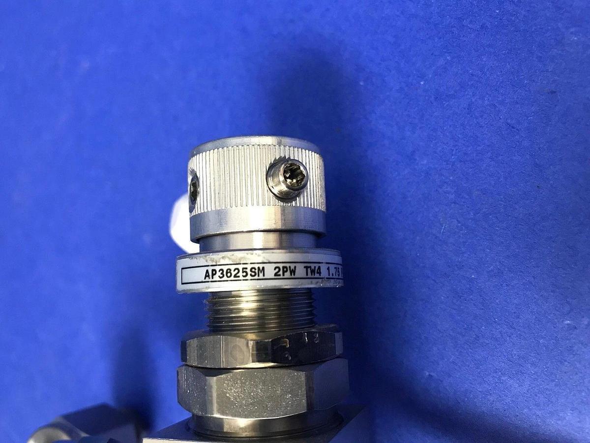 Used APTech AP3625SM TW4 1.75 P Manual Diaphragm Valve Assembly, White Lever Handle