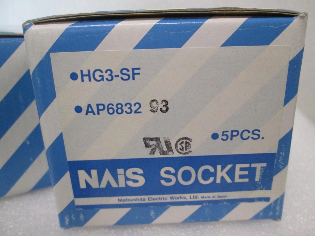 Nais, HG3-SF, Relay Socket, New, Lot of 10