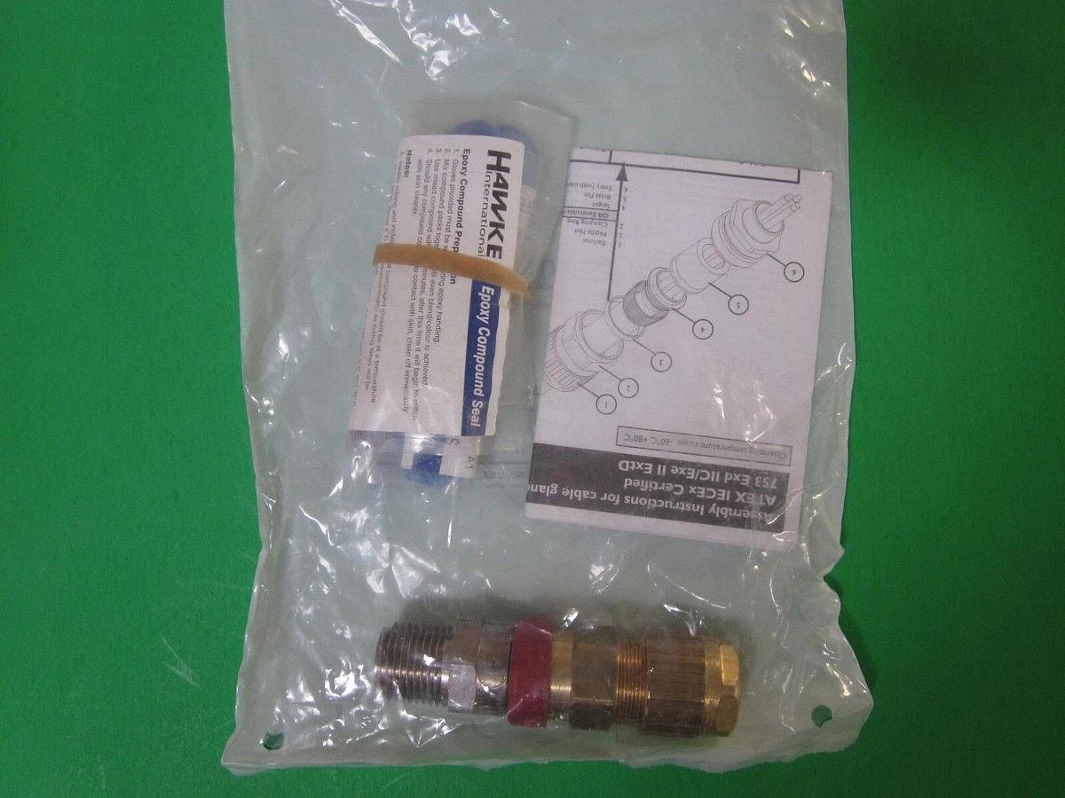 Hawke 753 Cable Gland Connector, 1/2" NPT, OS