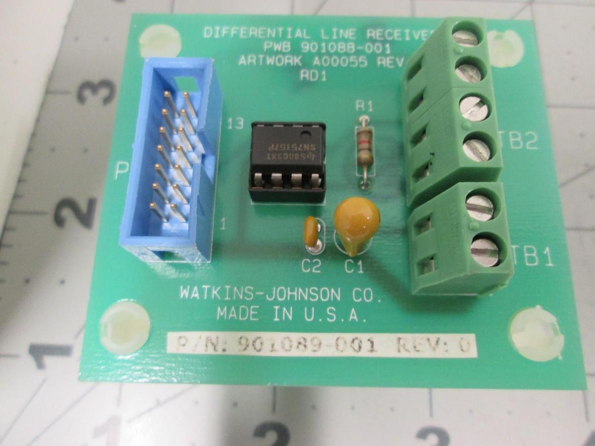 Watkins Johnson, 901089-001, Receiver Line, Differential-Circuit PCB Assy, New