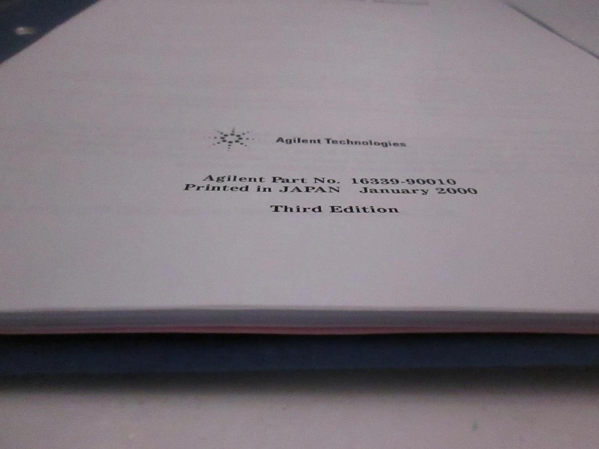 Used Agilent 16339A Component Test Fixture, Operating and Service Manual, Used