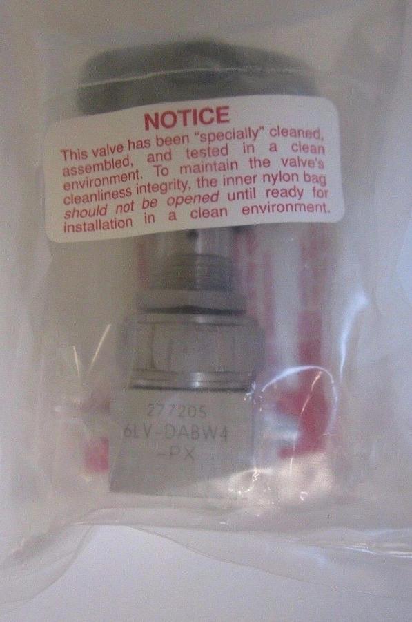 Nupro 6LV-DABW4-PX Ultra High Purity Diaphragm Valve, 1/4" Butt Weld