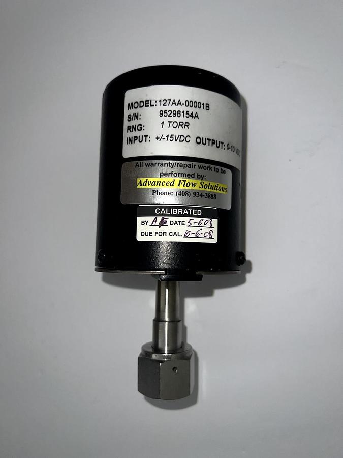 Used MKS Baratron 127AA-0001B 95296154A 1 Torr, Used