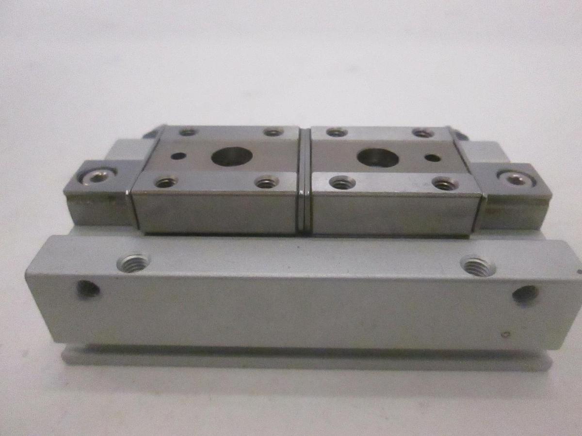 Used SMC, Pneumatic Gripper w/ 2 Slides, MHF2-16D1R, Used