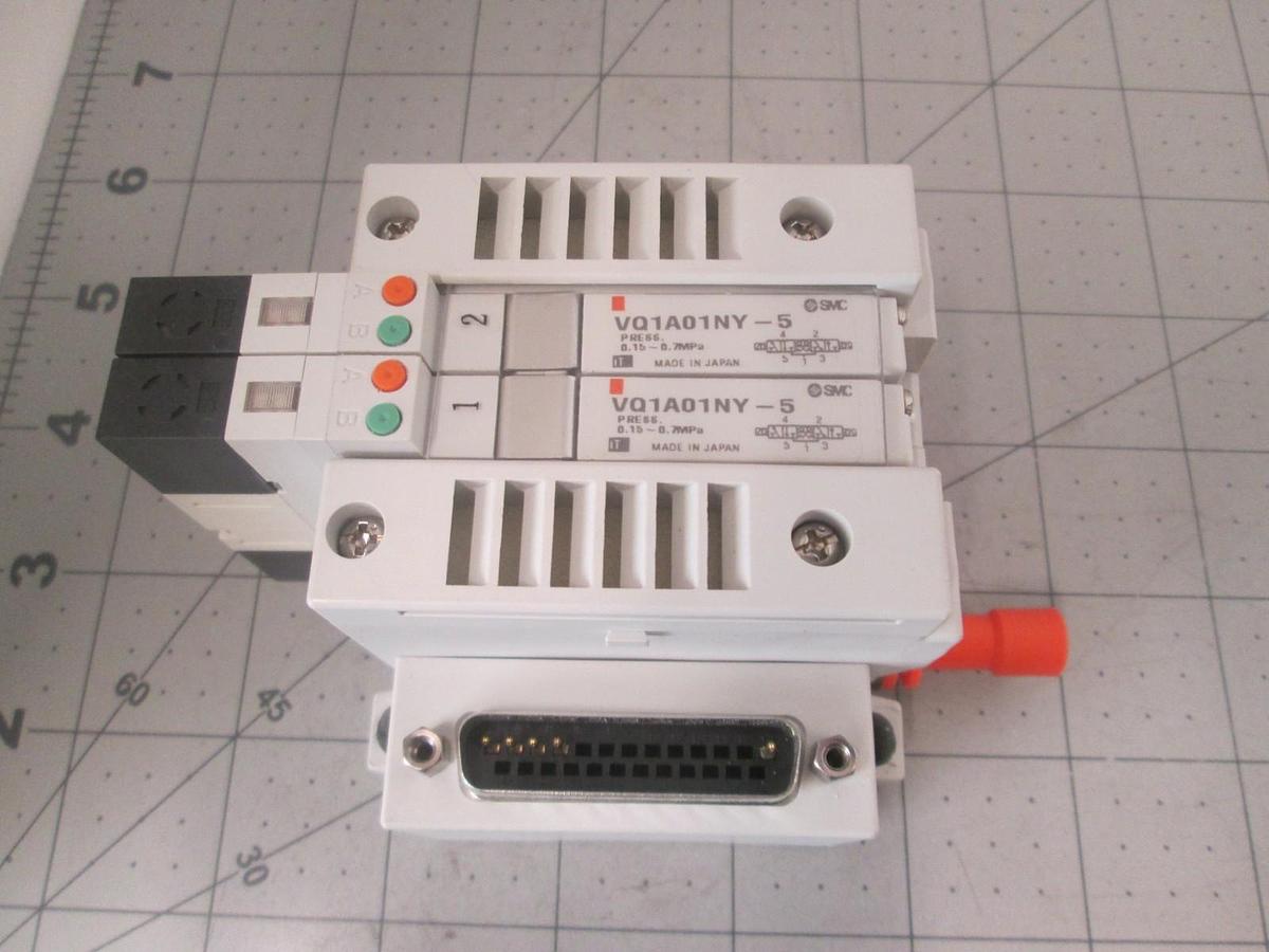 Used SMC, Pneumatic Valve Assy,VV5Q11-02-DA10203 & VQ1A01NY-5, Used