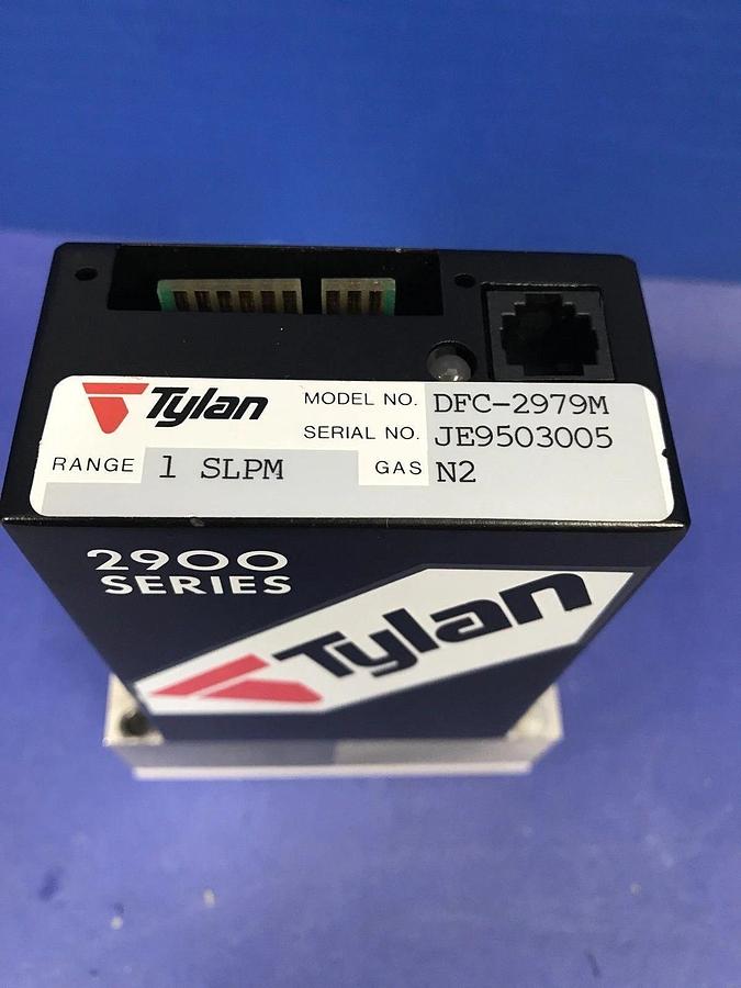 Used Tylan DFC 2979N MFC Mass Flow Controller 1 SLPM, N2, Block Mount, Used