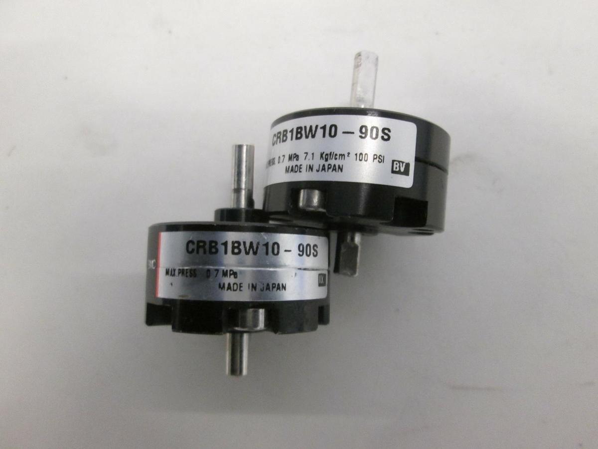 Used SMC, CRB1BW10-90S, Miniature Rotary Actuator, Used, Lot of 2