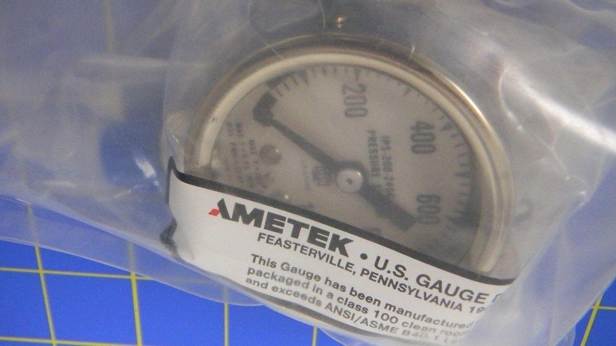 Used AMETEK IPS-200-24SG FT1 Gauge 0-1000PSI, 1/4" VCR, .5A, 28V, Size-2'', NIB