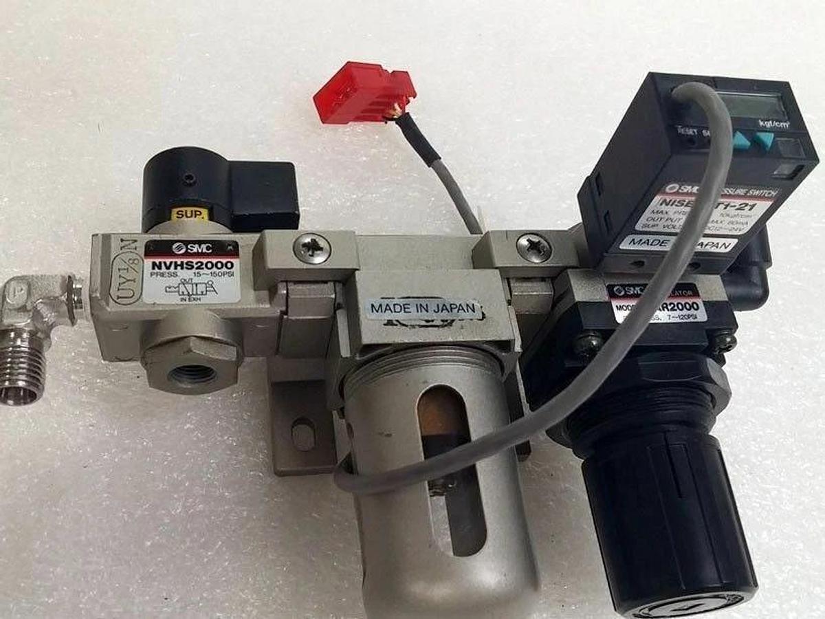 Used LAM Research 853-042500-001 SMC Valve Switch Filter Assembly, Used
