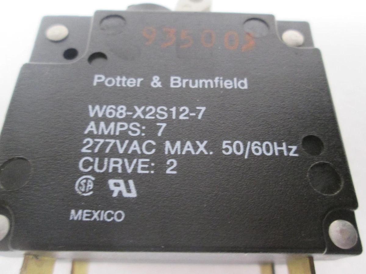 Potter & Brumfield, W68-X2S12-7, Circuit Breaker, 7A, 277VAC, New