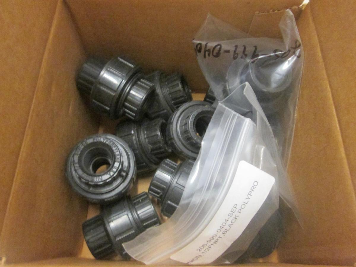 Used RYAN HERCO PRODUCTS, 3758-005, UNION, 1/2FNPT, BLACK POLYPRO, New, Lot of 10