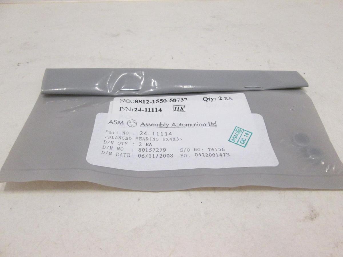 ASM, Flaned Bearing 8x4x3, 24-11114, New, Lot of 2