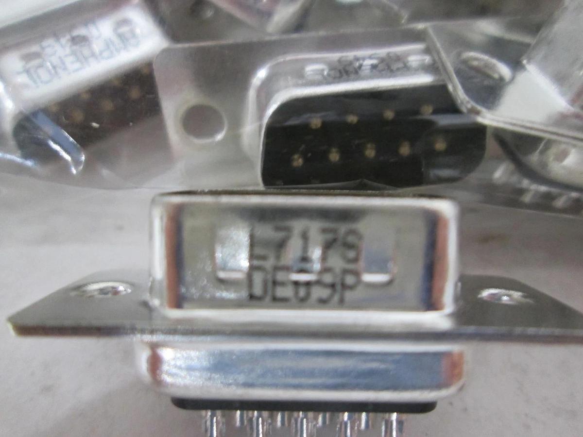 Amphenol, L717SDE09P, Male 9 Pin Connector, New, Lot of 23