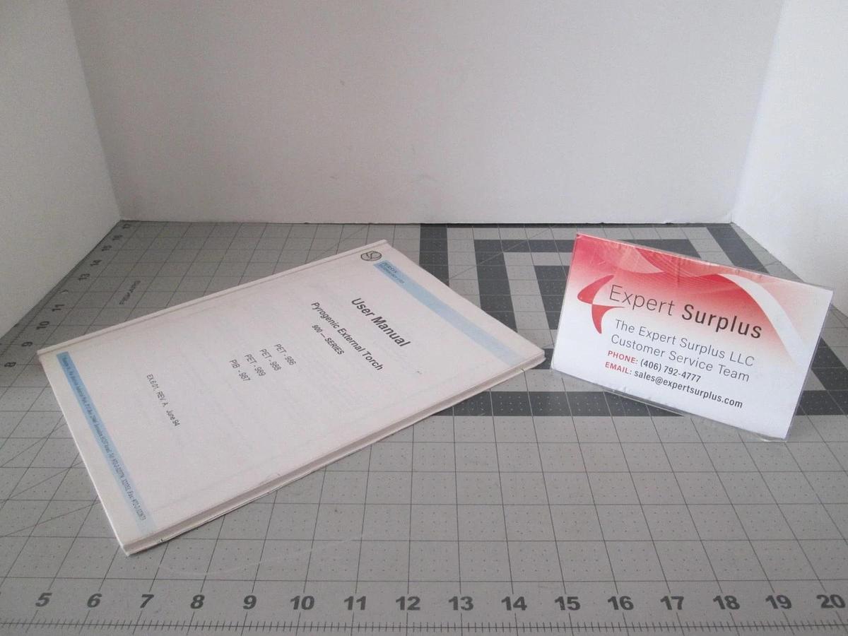 Used Persys Technology, Pyrogenic External Torch, 900- Series User Manual, Used