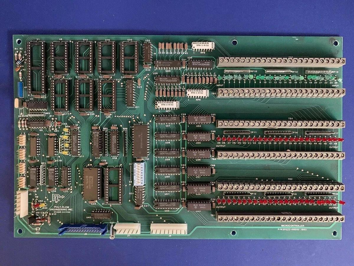 Used Poly-Flow Engineering EPZZZ-00050 Microcontroller Board PCB, Used