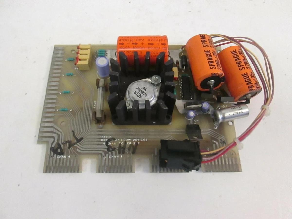 Used Precision Flow, 4 Channel Power Supply PCB Assy, Working When Removed