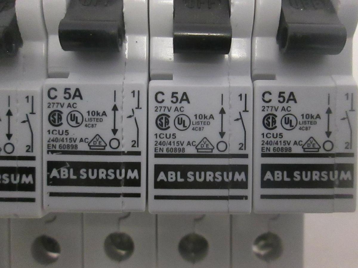 Used ABL Sursum, C 5A Breaker, Used, Lot of 7