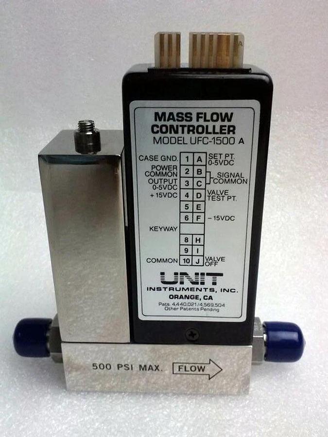 Used Unit UFC-1500A, Mass Flow Controller, Gas- (CH3 O)3B, Range- 25 SCCM, 1/4" M I/O