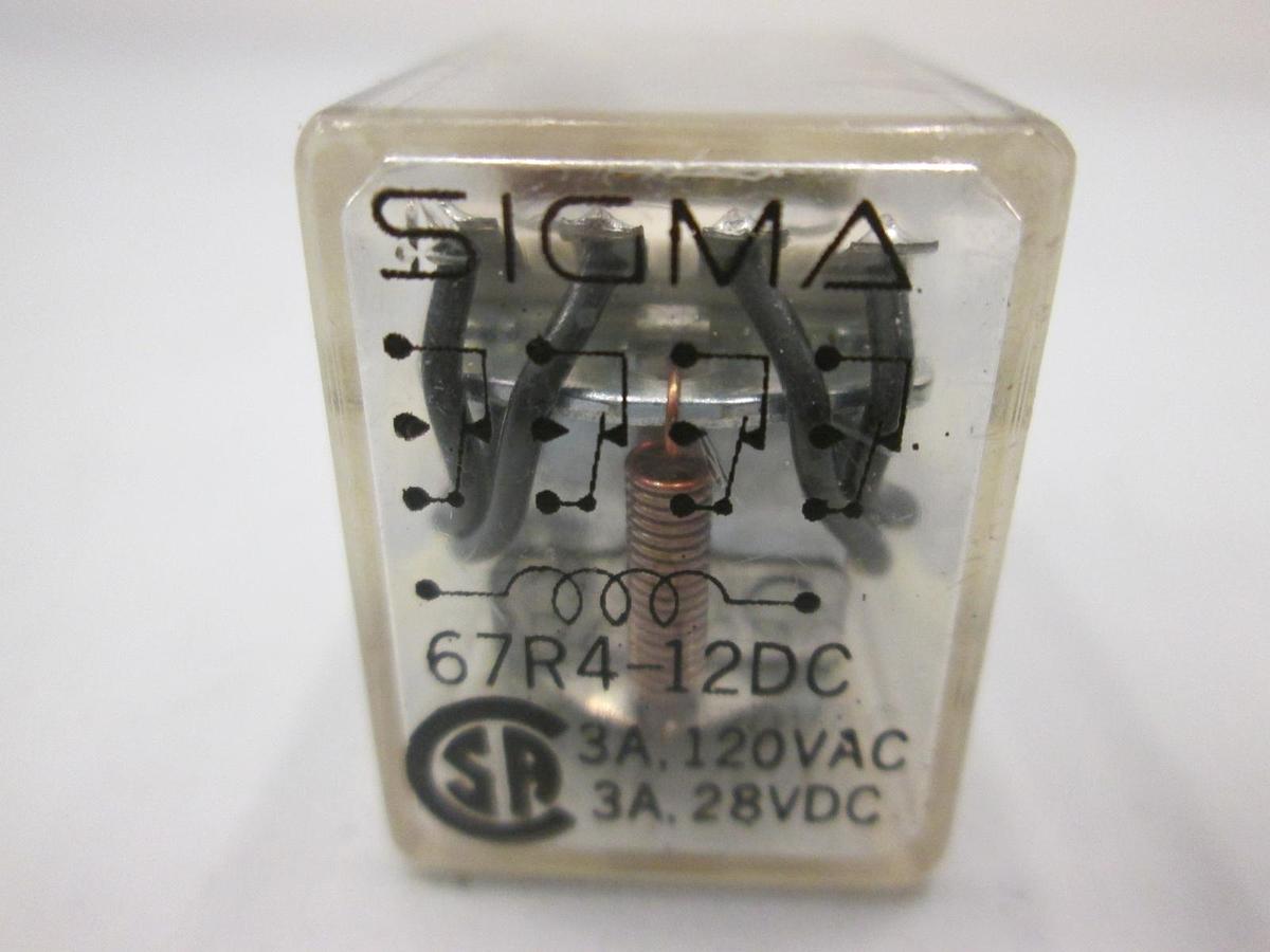 Used Sigma, 67R4-12DC, Relay, 120VAC, Used
