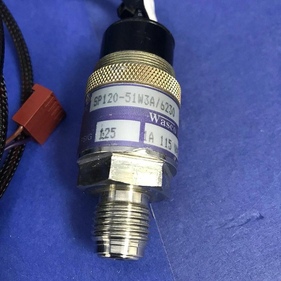 Used Wasco SP120 Pressure Switch Assy w/ Cable - 10 psig Increasing, Lot of 6