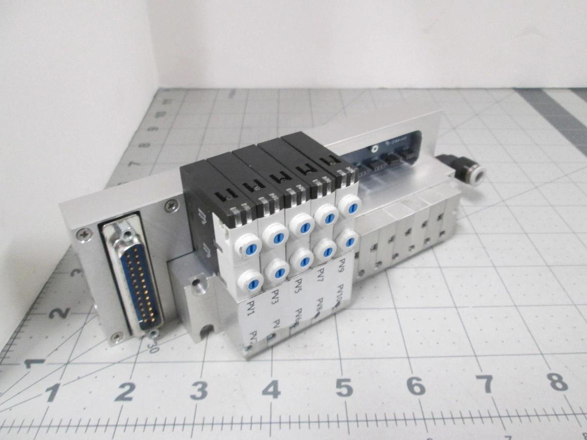 Used Festo, MHA1-2X-24-SA, High Density Valve Terminal w/10 Pilot Valves, Used