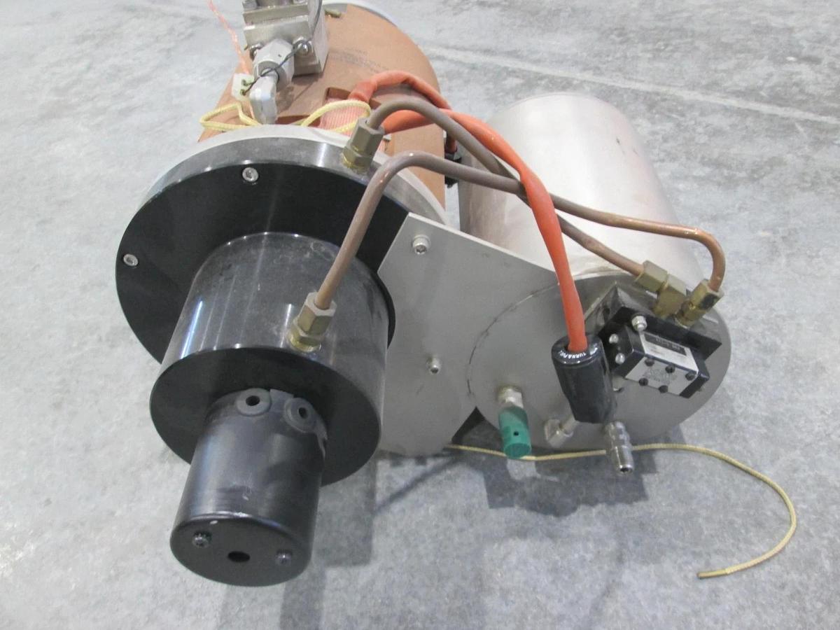 Used MKS, Pneumatic Angle Vacuum Pump Assy w/ Valve and Watlow Heater Jacket, Used