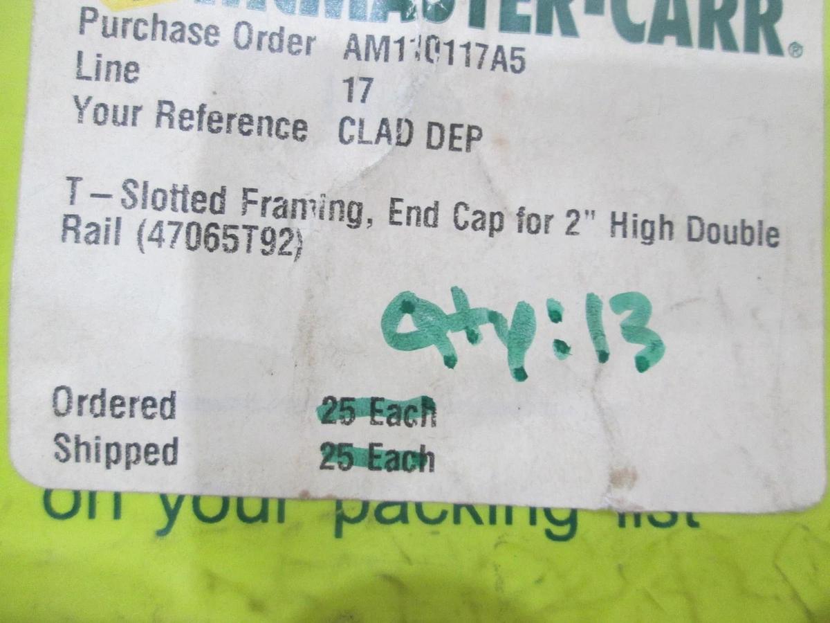 8020.Net, 260-248-8030, T-slotted Frame, End Cap for 2", New, Lot of 13