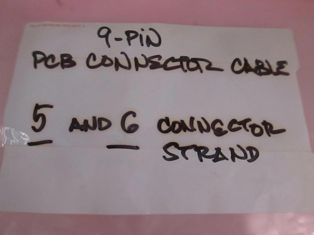 Used AMP 9 Pin PCB Connector Cable, 5 and 6 Strands, Lot of 2