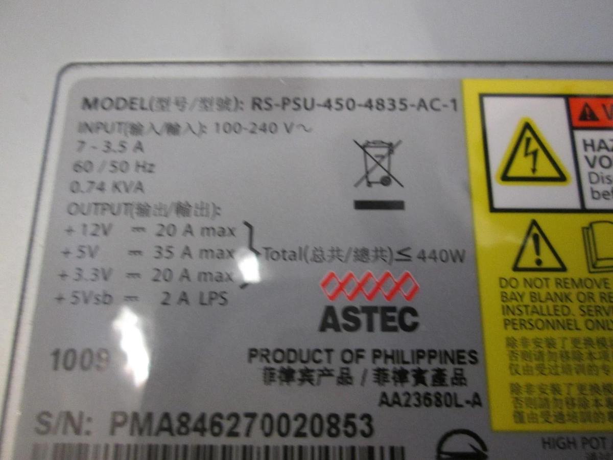 Used ASTEC, RS-PSU-450-4835-AC-1, Power Supply, Used