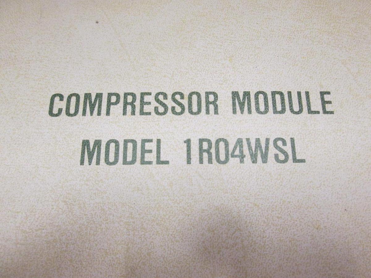 Used Air Products, 254775A, Compressor Module 1R04WSL Technical Manual, Used