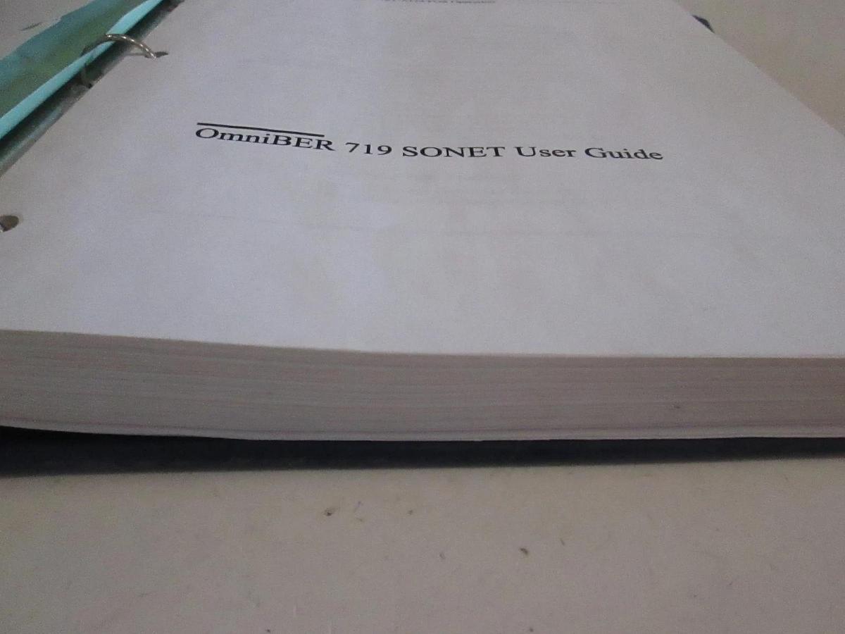 Used OmniBER 719 SONET User Guide, Used