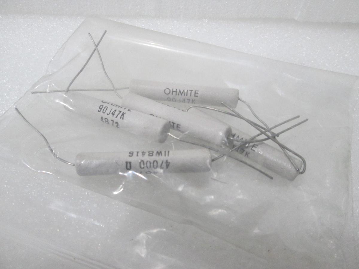 Ohmite, 90J47K, 11 Watt Resistor, New, Lot of 5