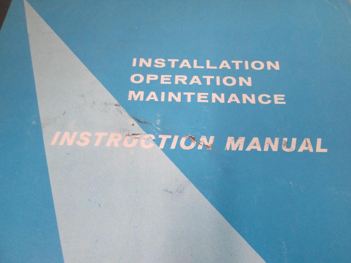 Used Welch, Duo-Seal Vacuum Pump Instruction Manual, Model 1392, Used