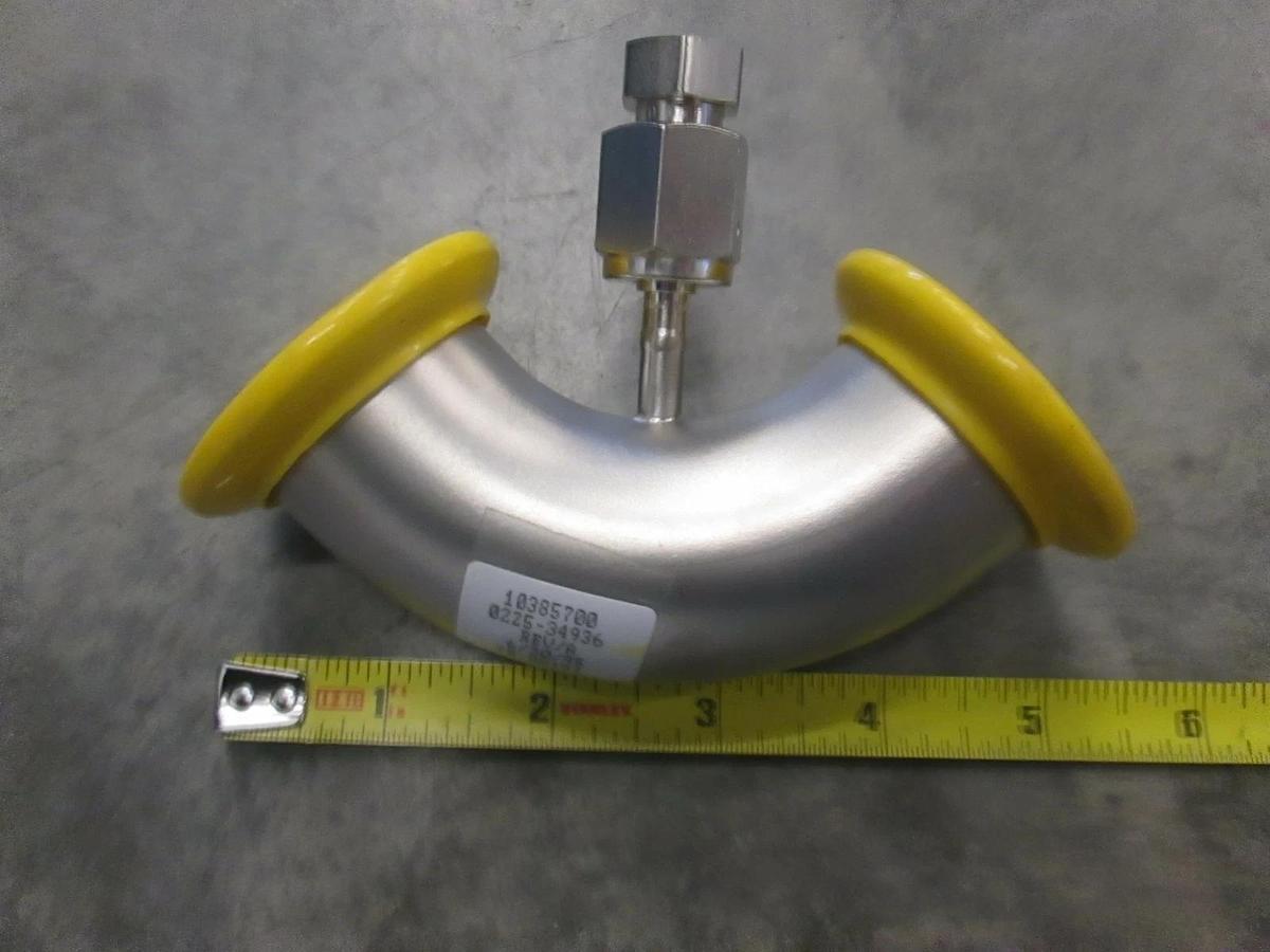 Used AMAT, 0225-34936, 40 mm Tube OD 90 Degree Elbow 1/4 FVCR Fitting, New