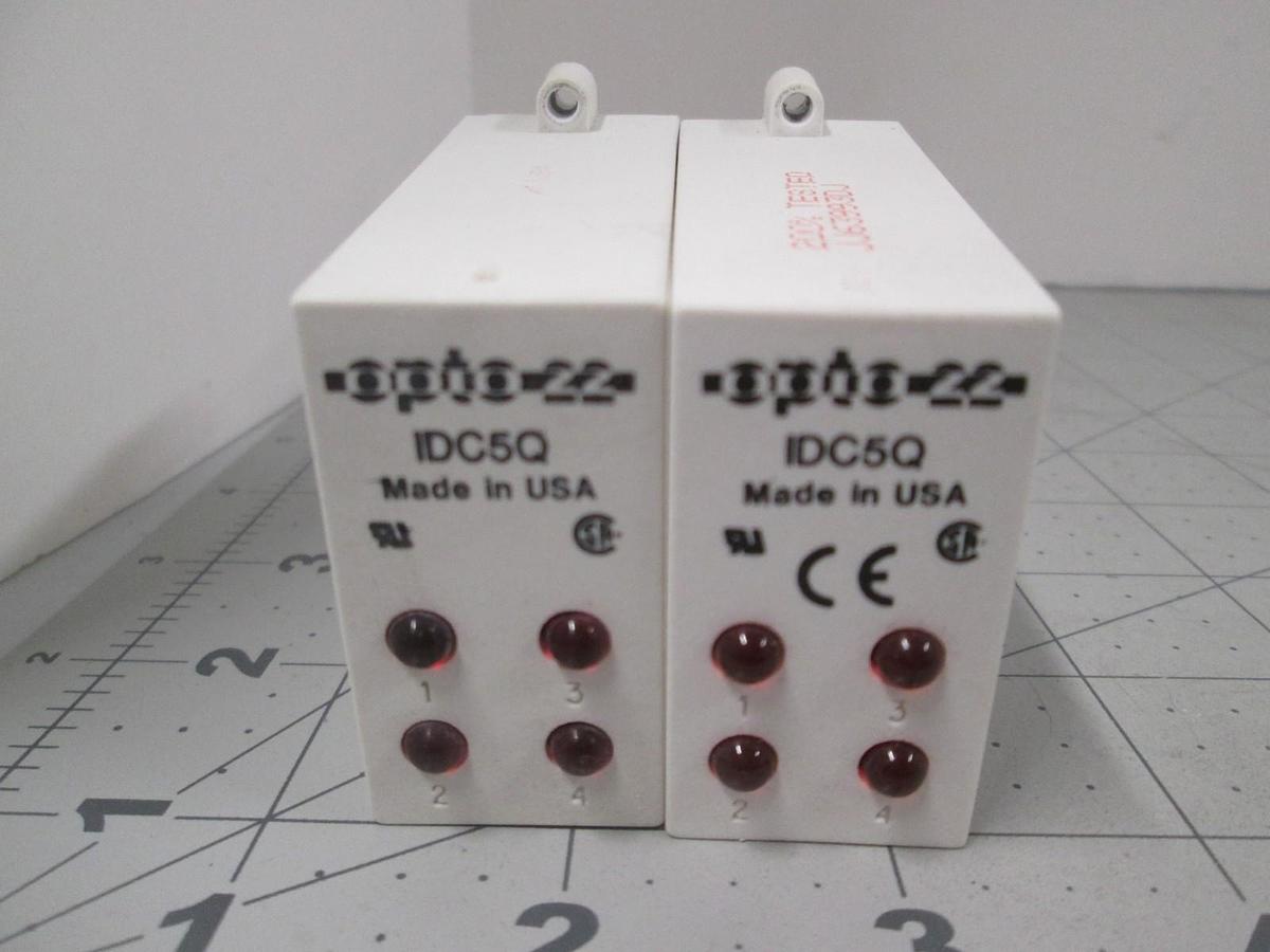 Used Opto 22, IDC5Q, 4-Channel AC/DC Input Module, Used, Lot of 2
