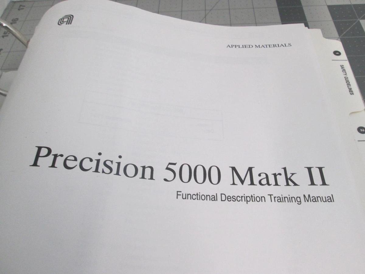 Used Applied Materials, Precision 5000 Mark 2, Functional Description Training, Used