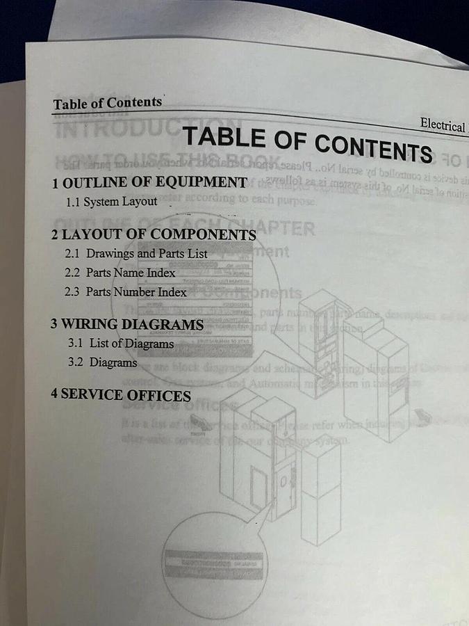 Used TEL ALPHA-8S-E Vertical LP-CVD AsSG Electrical Drawing Book A00009855304