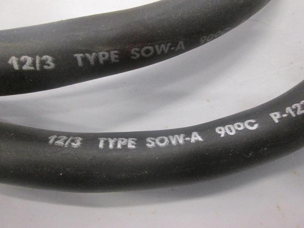 Used Carol, P-123-70-MSHA, Type SOW-A, 12/3, Power Cord Cable, 46", Used