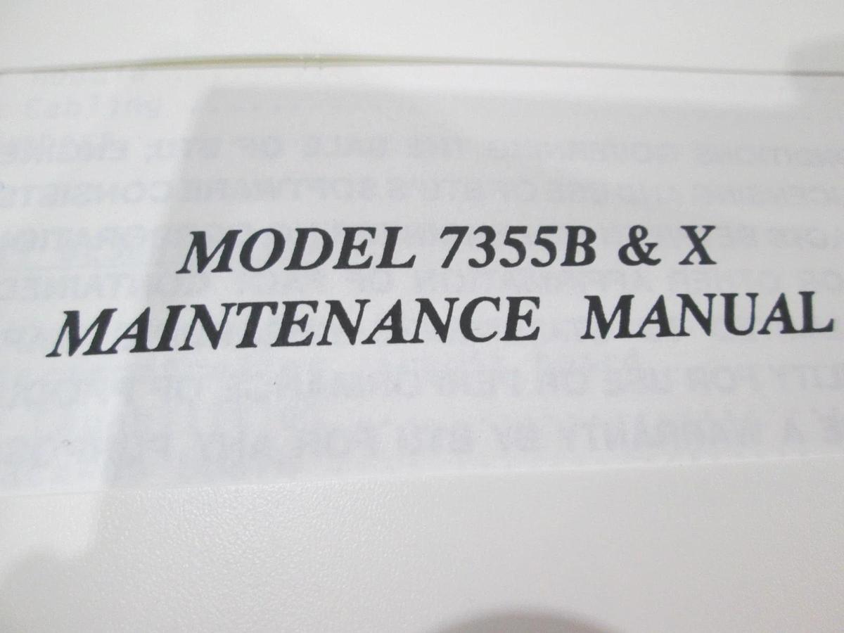 Used BTU International, Model 7355B & X, Maintenance Manual, Used