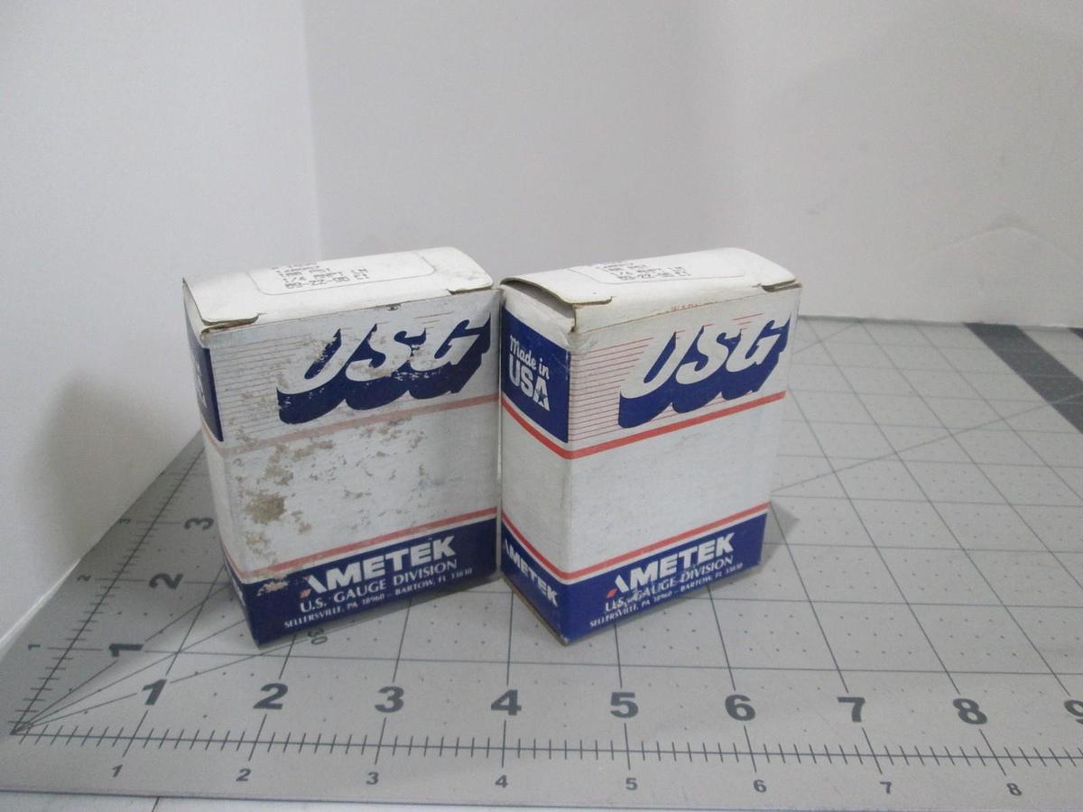 USG Amtek, P 1535, Gauge, 0-100 PSI, 1/4 ANPT, New, Lot of 2