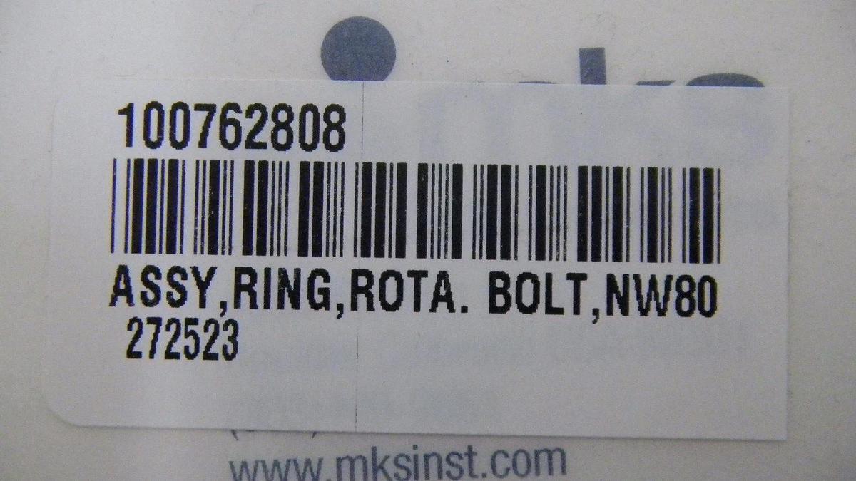 Used MKS HPS 100762808 Rotatable Bolt Ring, NW80, 8 Bolt, Almuminum NIP - LOT of 2