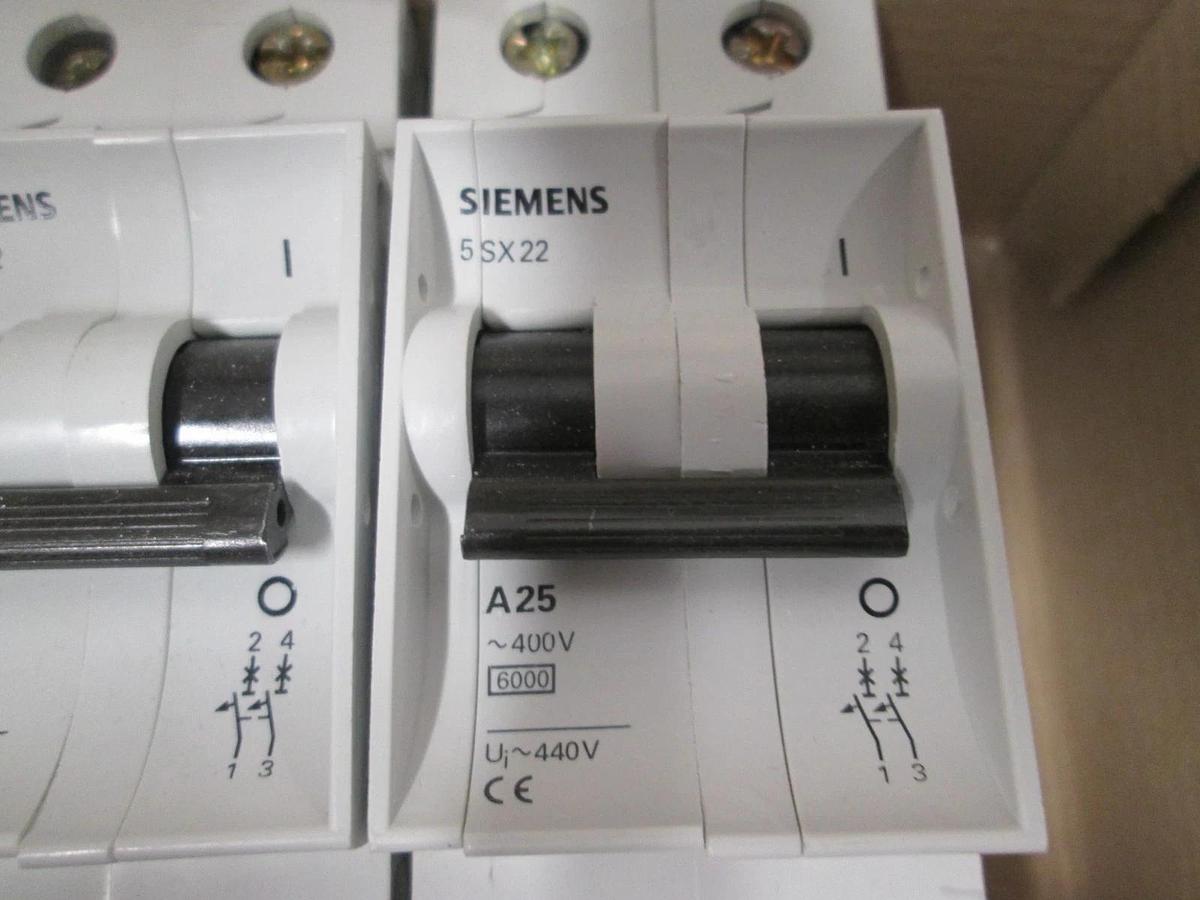 Siemens, 5 SX22, 2 Pole, Circuit Breaker, New, Lot of 5