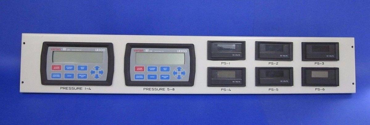 Used Varian LR300 Control Panel - 2 Pressure Controllers and 6 CMI Modutec Meters