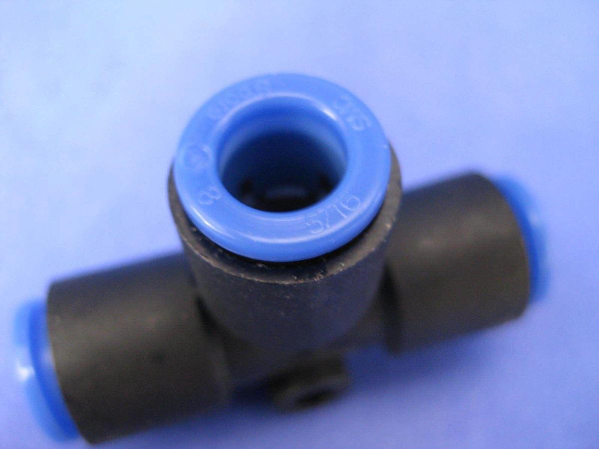 SMC KQT08-00 One Touch Tee Fitting, 8MM, Lot of 8