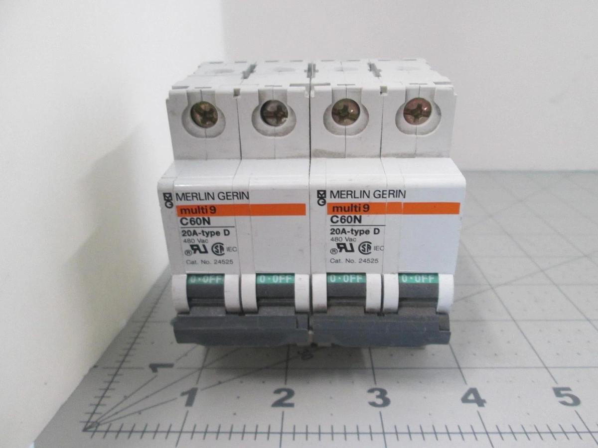 Merlin Gerin, C60N, 20A, Multi 9, 2 Pole Circuit Breaker, New, Lot 2
