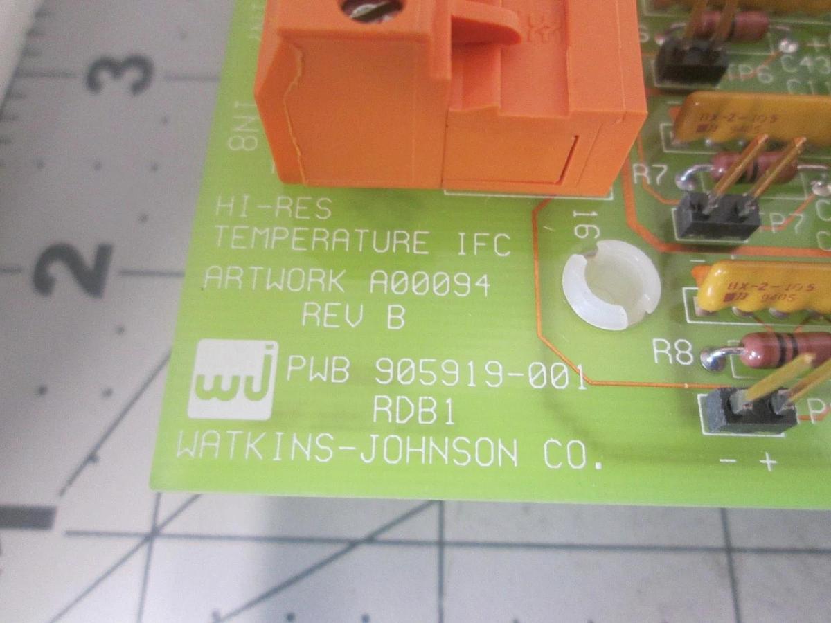 Watkins Johnson, 905920-002, Temperature Resolution Interface, PCB Assy, New