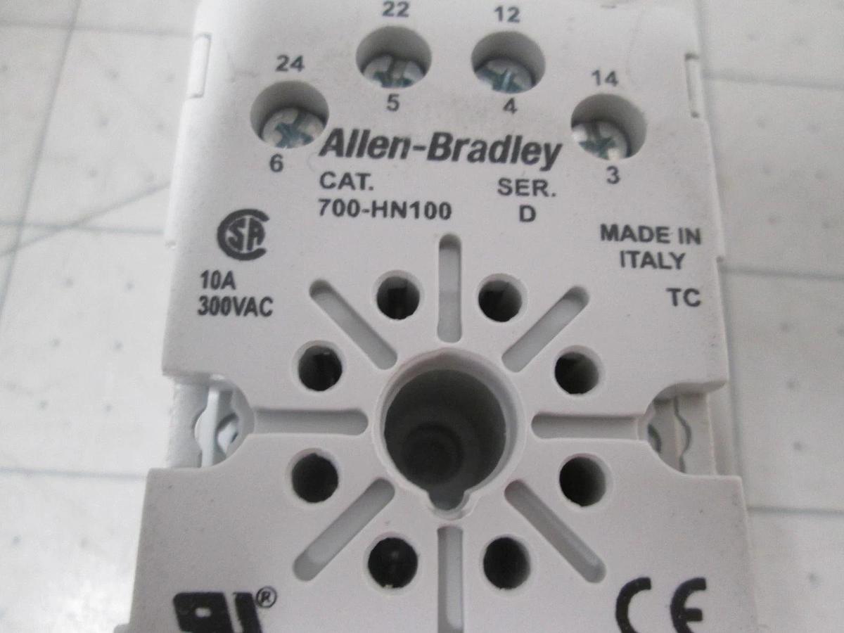 Used Allen-Bradley, 700-HA32Z24-3-4 Relay w/ 700-HN100 Socket, Used, Lot of 2