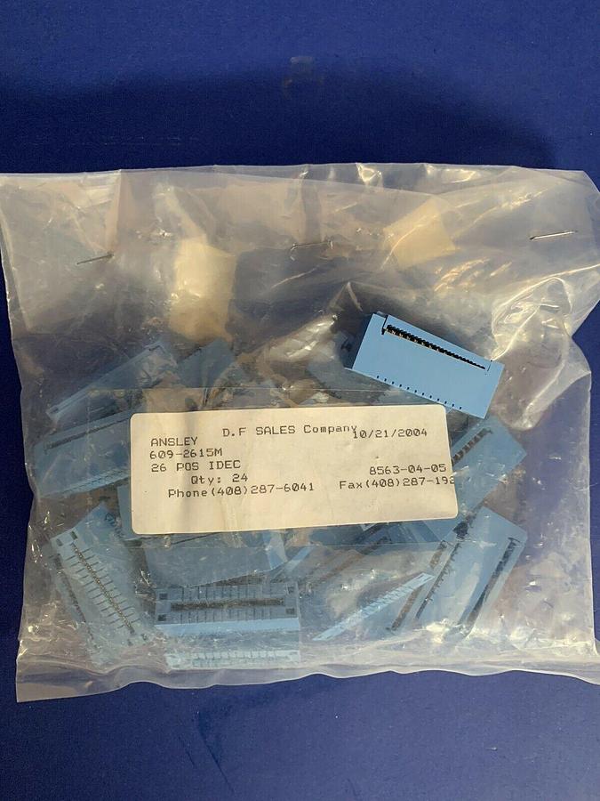T&B Ansley 609-2615 Edgeboard Connector 26 POS, Lot of 24 New